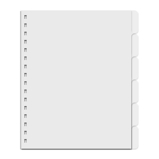 Dividers - 6 Tab Set (Punched - Wire binding)