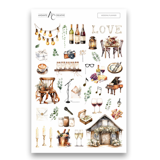 Wedding Planner Decorative Sticker Sheet