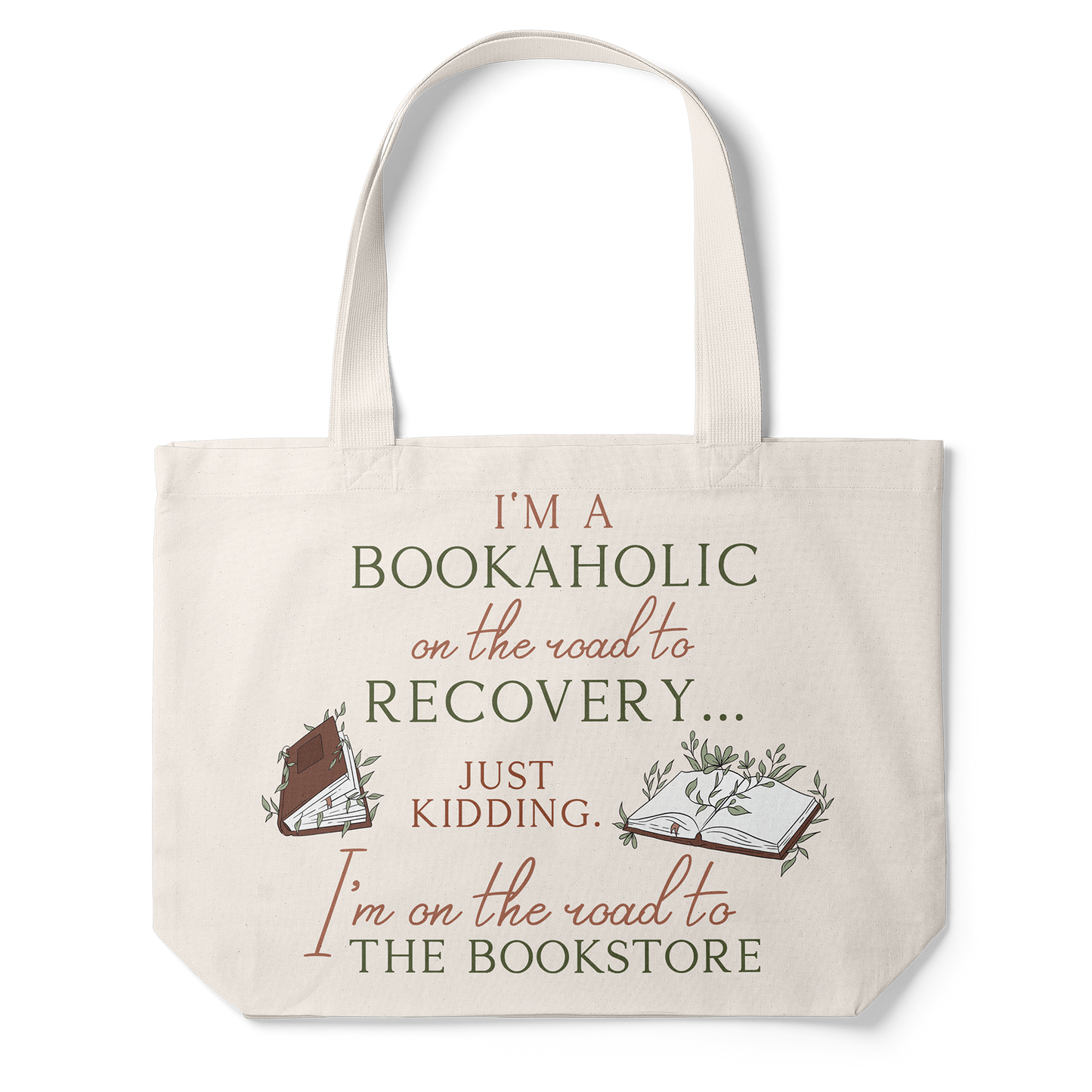 Bookaholic Tote Bag (Taupe)