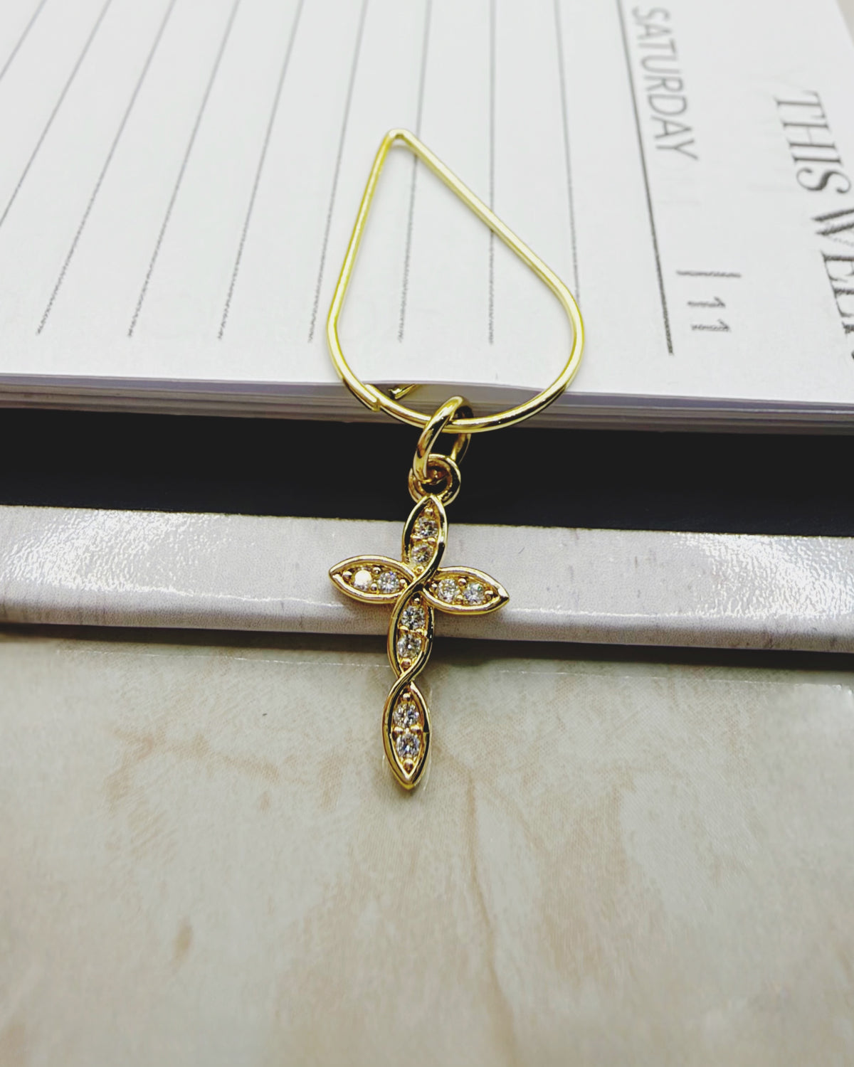 Cross - Elegant Planner Bookmark Charms