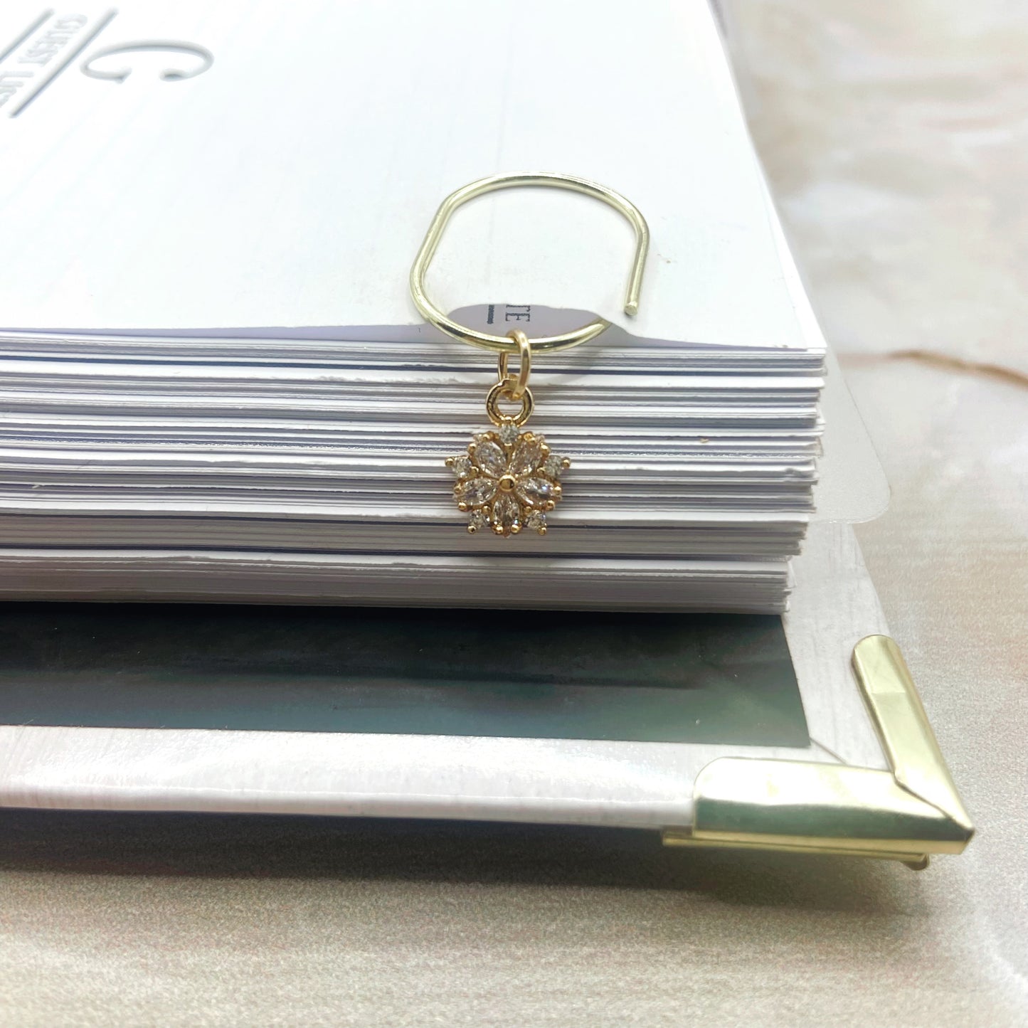 Flower Sparkle Planner Bookmark Charms
