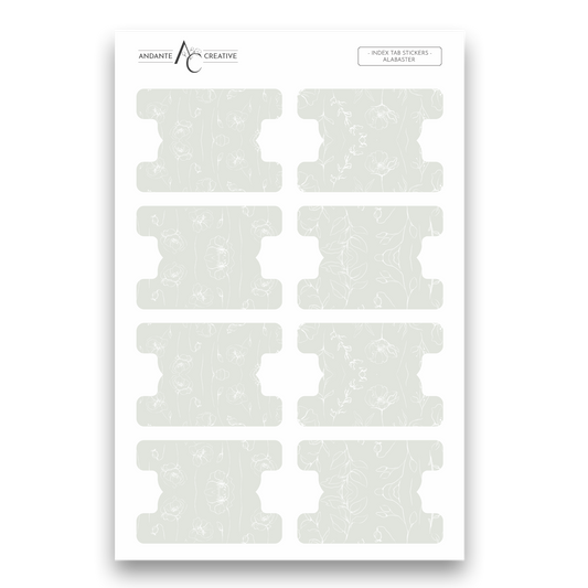 Alabaster - Index Sticker Sheet
