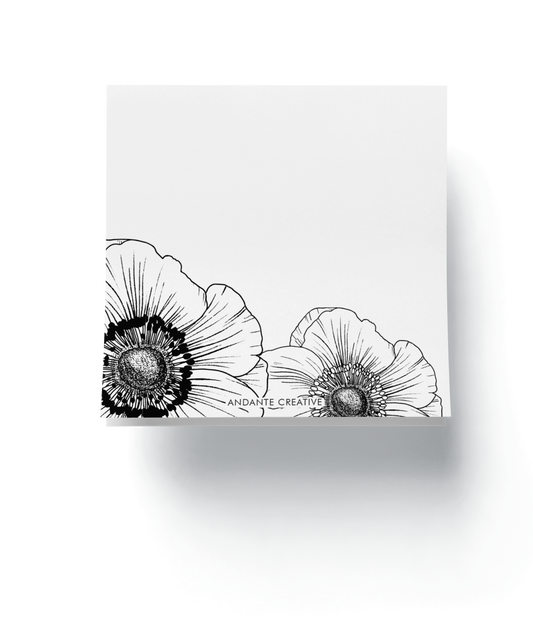 Anemone Notepad (Black & White)