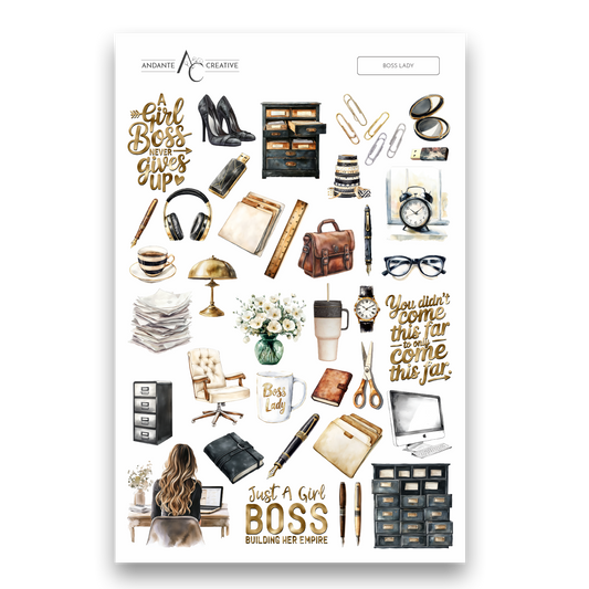 Boss Lady Decorative Sticker Sheet