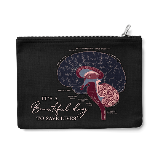 Brain Anatomy Zipper Pouch