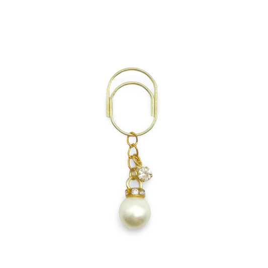 Single Pearl Drop Planner Bookmark Charms
