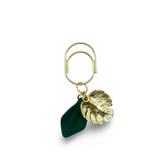 Monstera Green Petal Planner Bookmark Charms