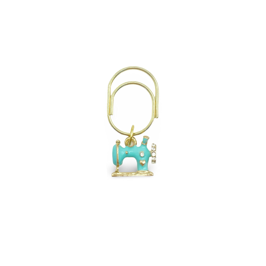 Sewing Machine Blue Planner Bookmark Charms