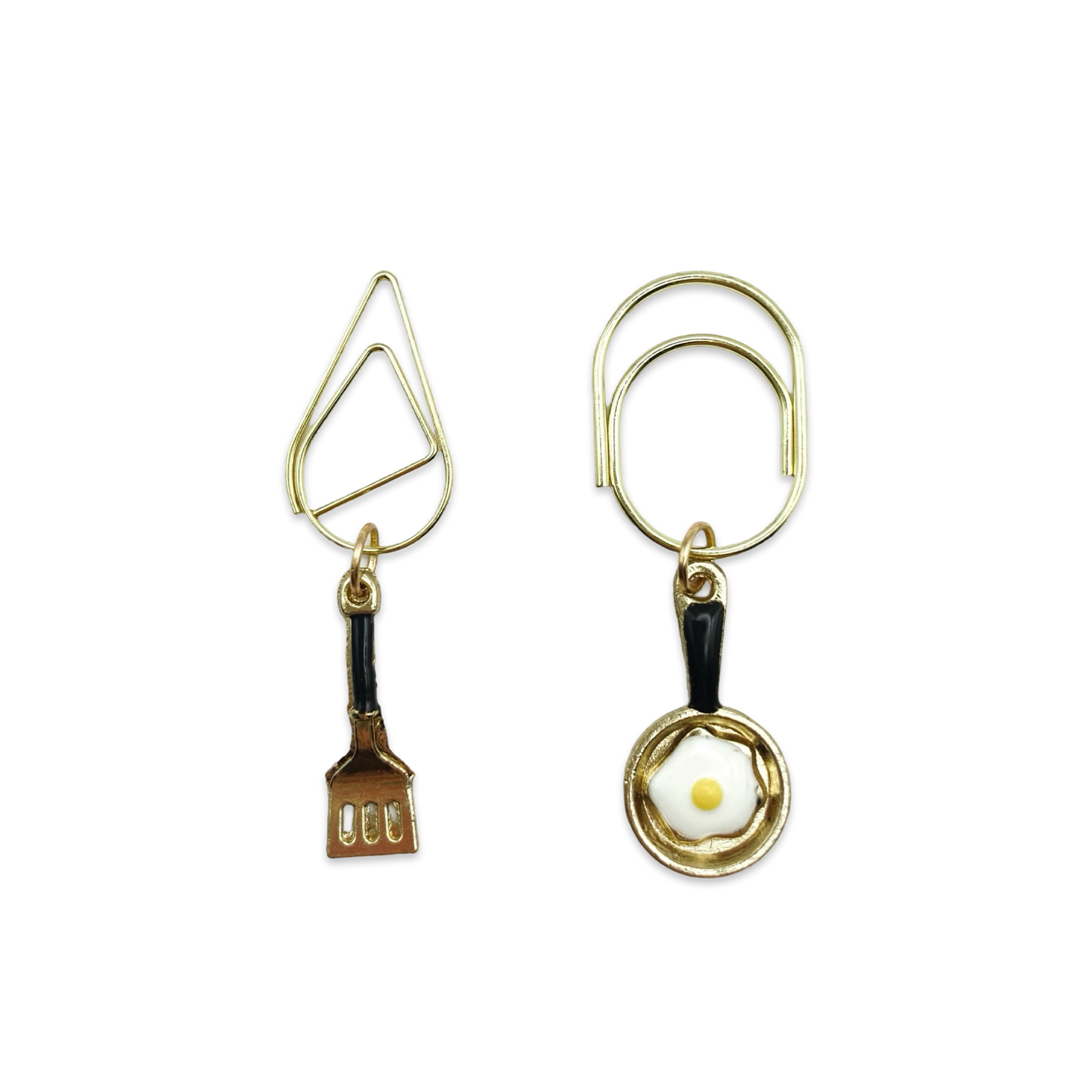 Frying Pan Duo Planner Bookmark Charms
