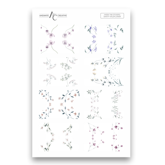 Dainty - Index Sticker Sheet