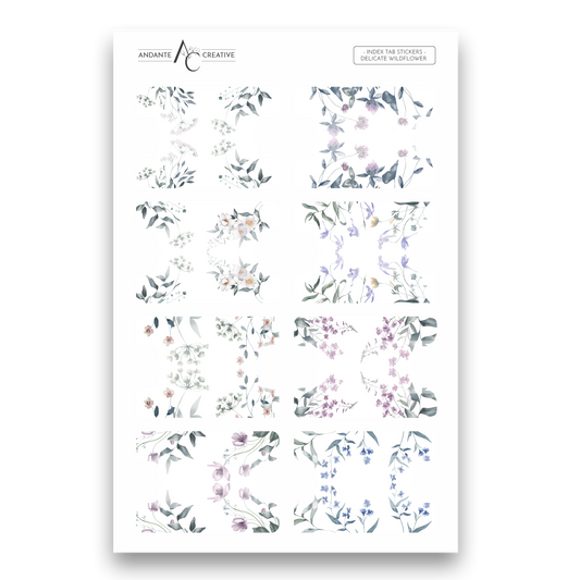 Delicate - Index Sticker Sheet