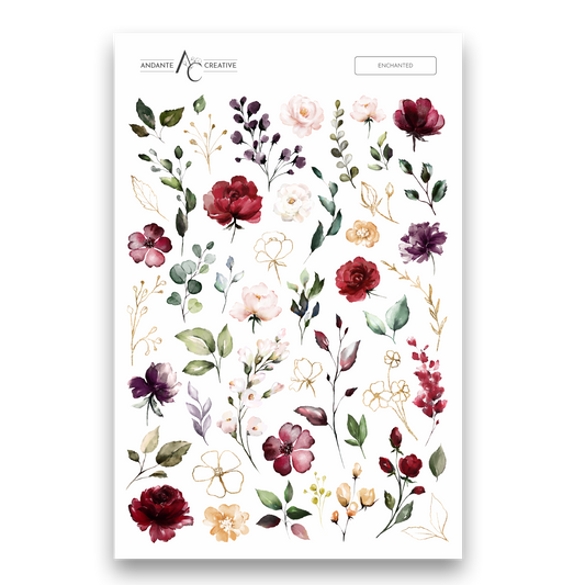 Enchanted Floral Sticker Sheet
