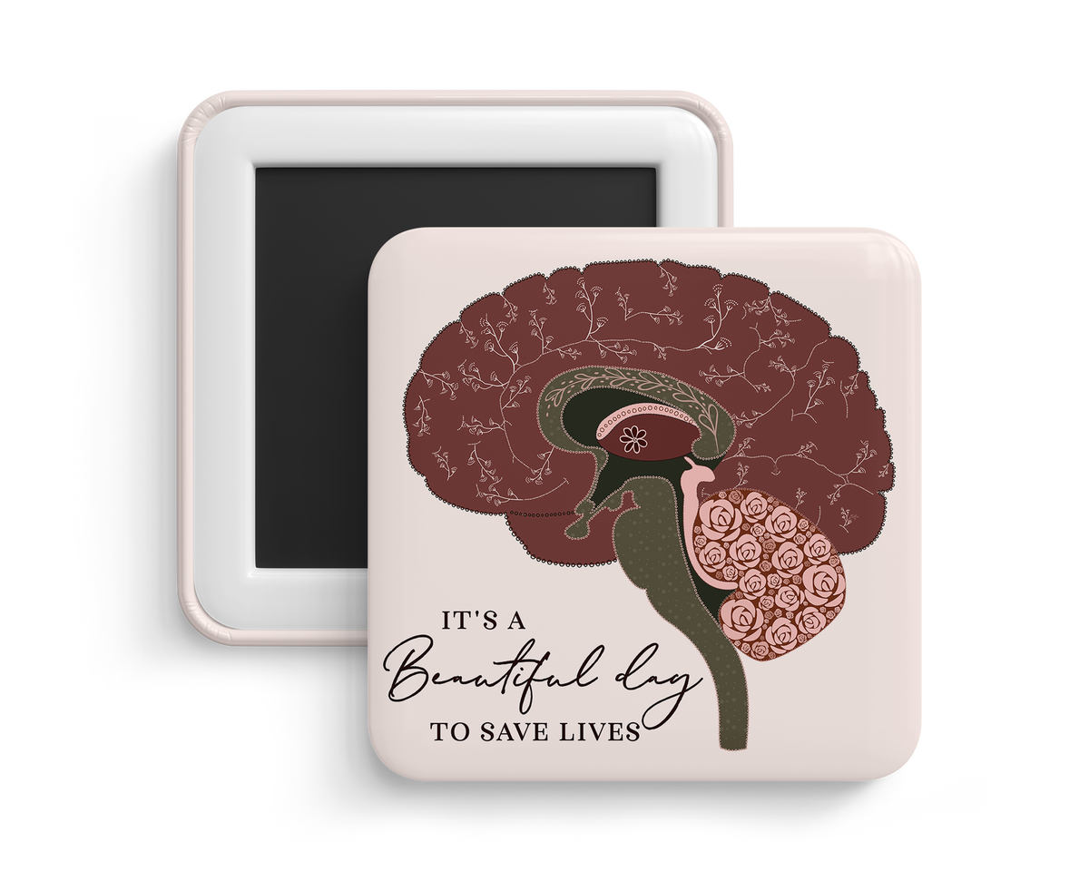 Fridge Magnet - Brain Anatomy (Neutral)