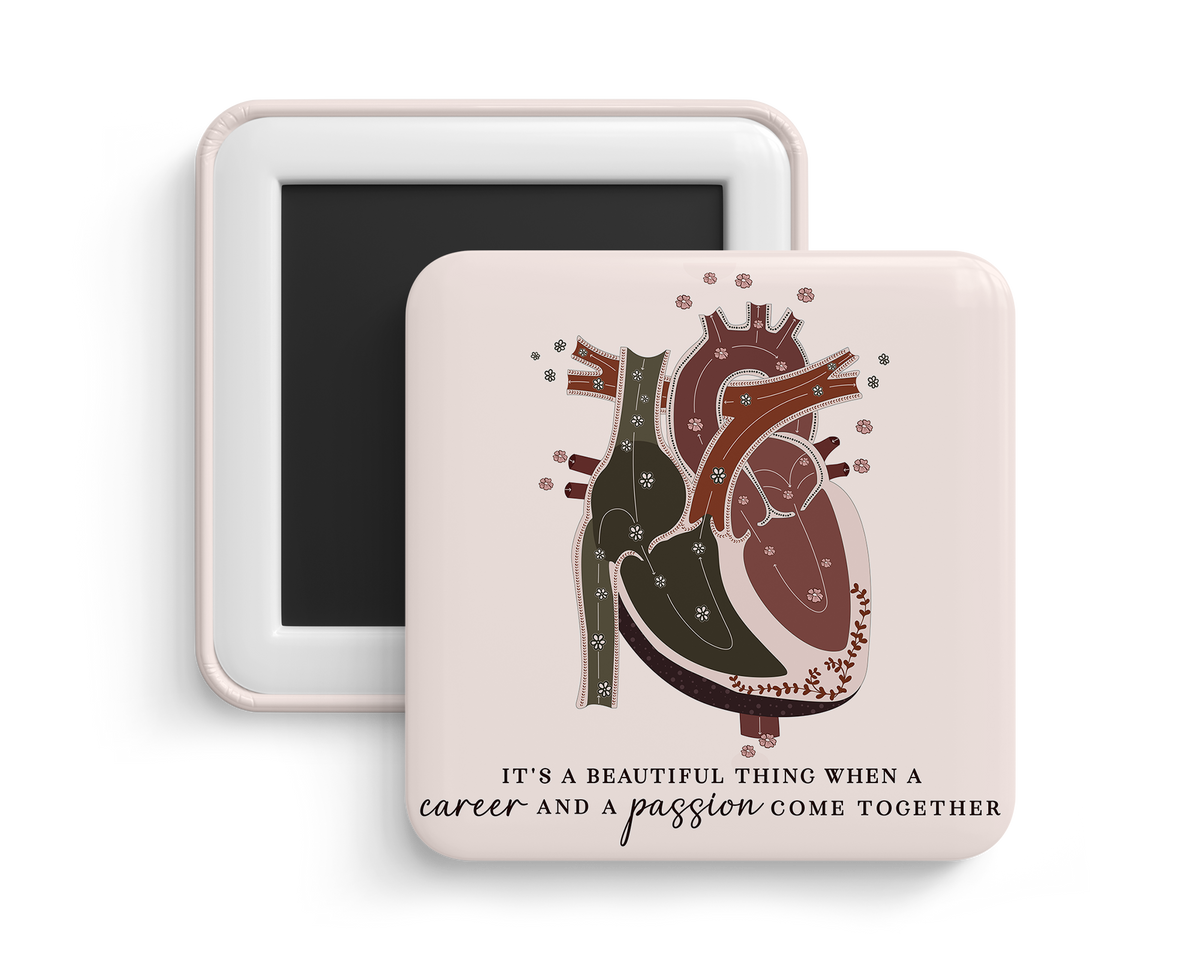 Fridge Magnet - Heart Anatomy (Neutral)