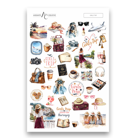 Girls Trip Decorative Sticker Sheet