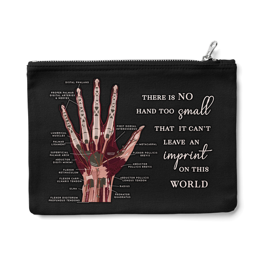 Hand Anatomy Zipper Pouch