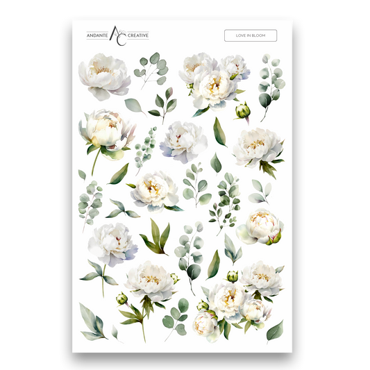 Love In Bloom Floral Sticker Sheet