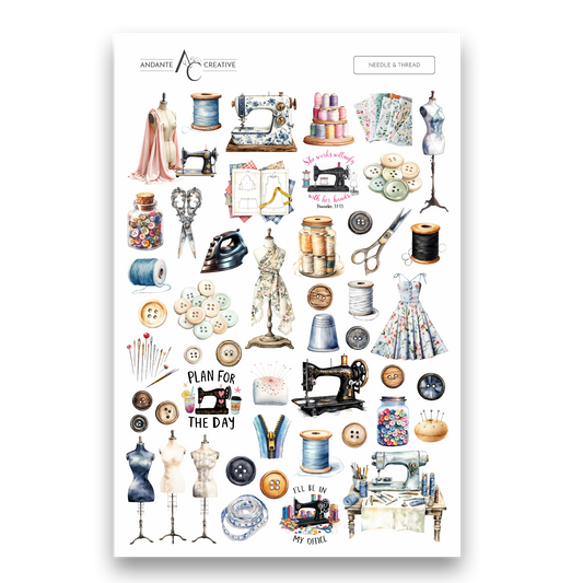 Needle & Thread Decorative Sticker Sheet