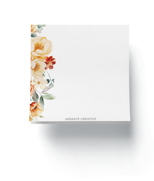 Peachy Bouquet Notepad