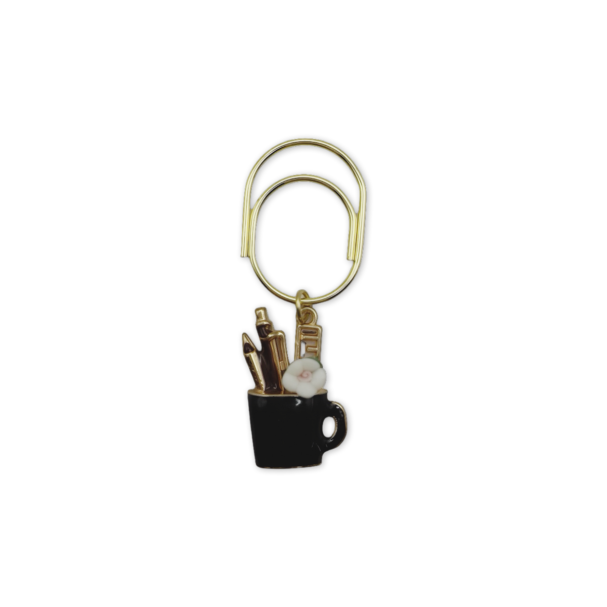 Pen Holder Planner Bookmark Charm (Black)