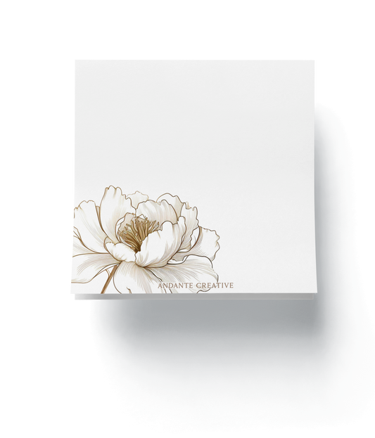 Peony bud Notepad (Gold)