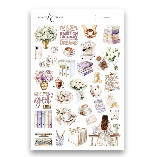 Planner Girl Decorative Sticker Sheet