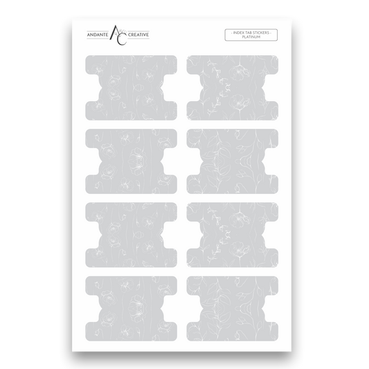 Platinum - Index Sticker Sheet