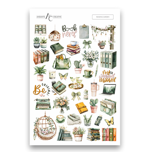 Reading Garden Decorative Sticker Sheet