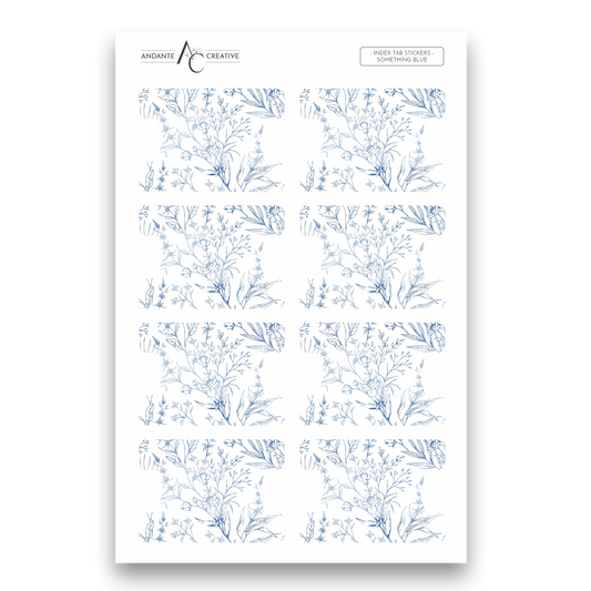 Something Blue - Index Sticker Sheet