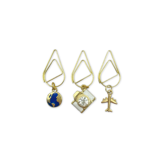 Travel Trio Planner Bookmark Charms