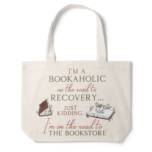 Bookaholic Tote Bag (Taupe)