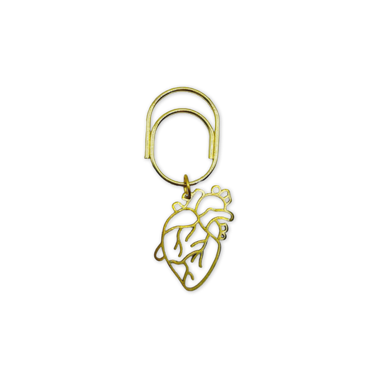 Heart Outline Planner Bookmark Charm