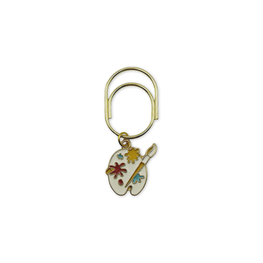 Paint Palette (White) Planner Bookmark Charm