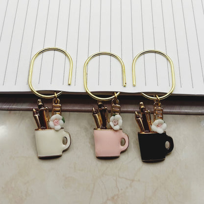 Pen Holder Planner Bookmark Charm (Black)
